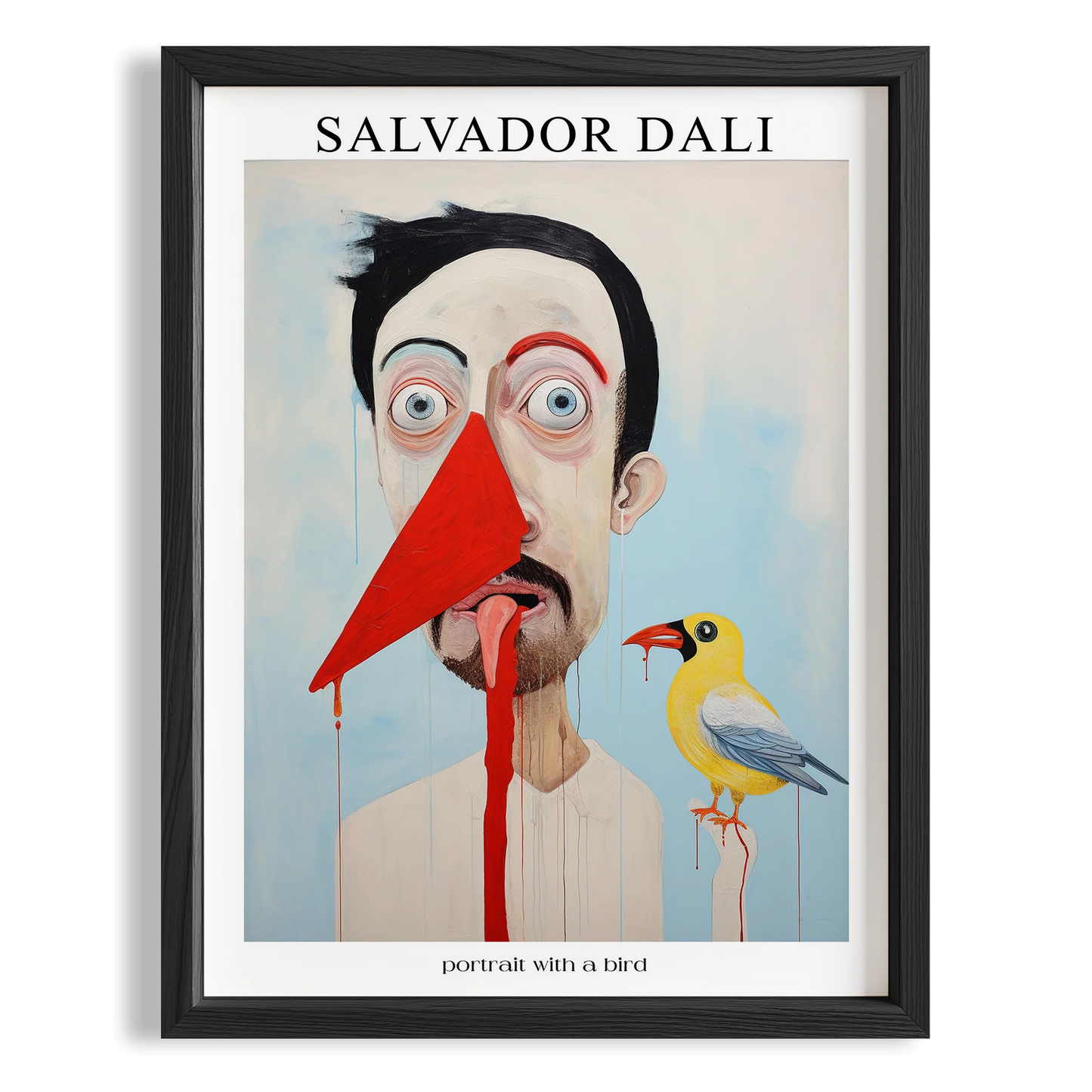 Uzun Burunlu Adam - Salvador Dali Ahşap Duvar Tablosu