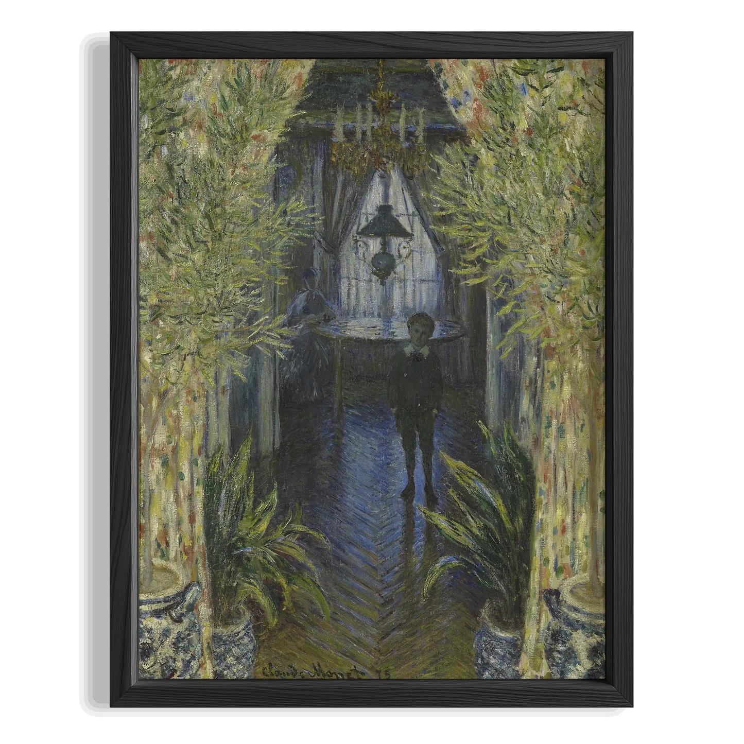 Bahçedeki Köprü - Claude Monet Ahşap Duvar Tablosu
