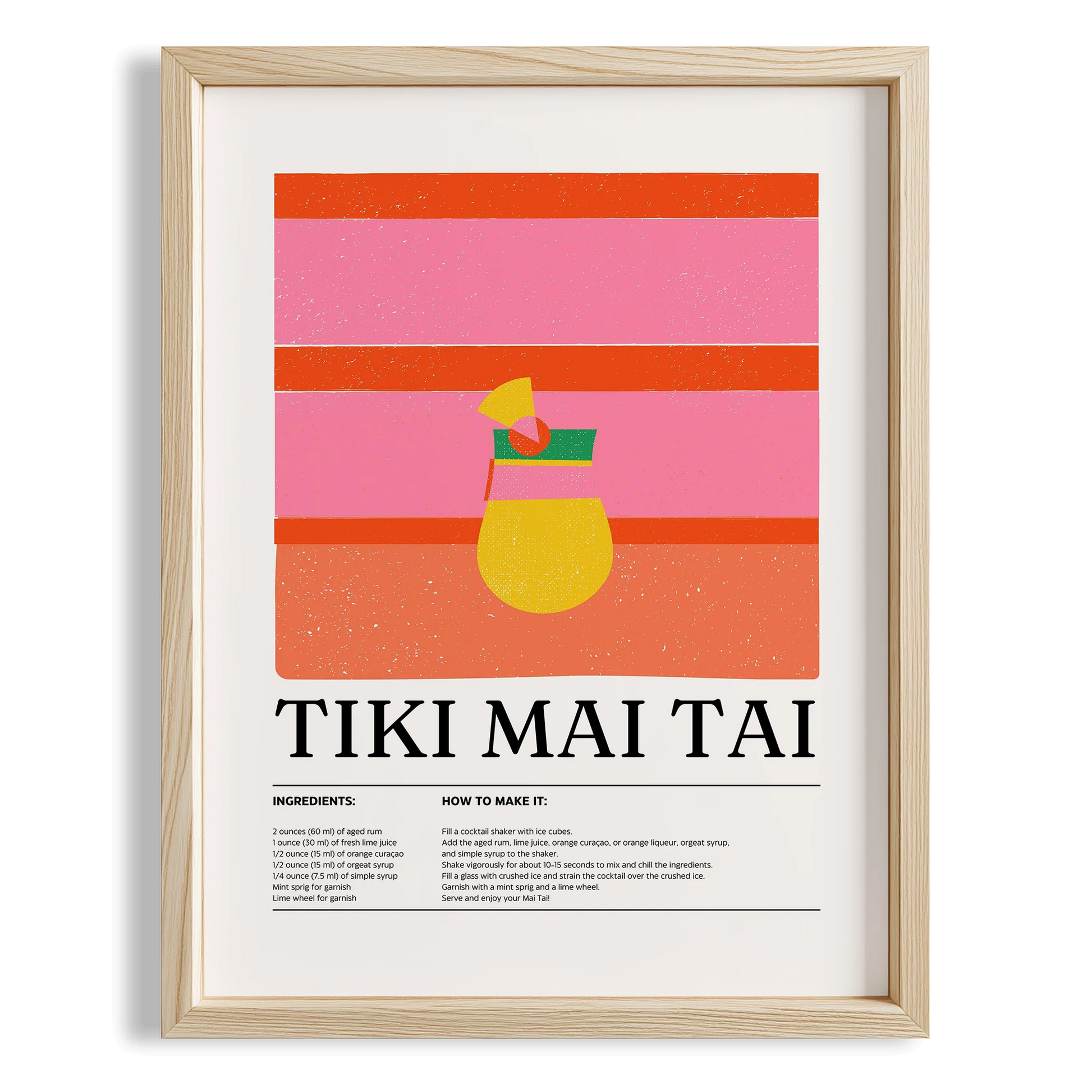 Tiki Mai Tai Kokteyl Tarifi Mutfak Duvar Tablosu
