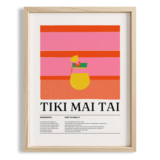 Tiki Mai Tai Kokteyl Tarifi Mutfak Duvar Tablosu