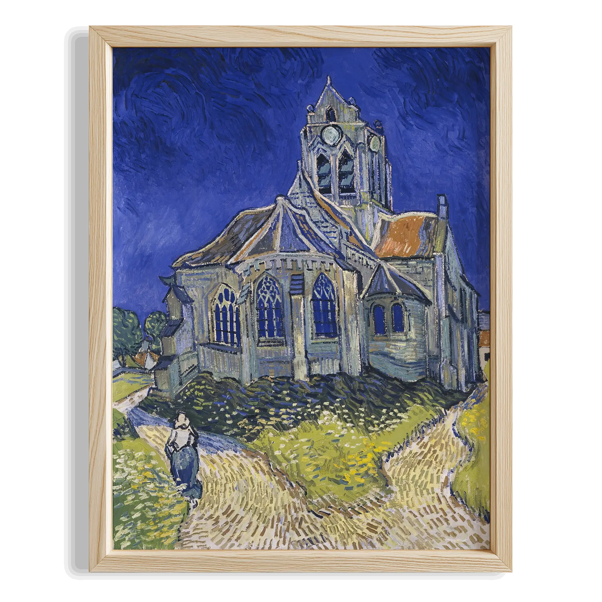 Kilise - Vincent Van Gogh Ahşap Duvar Tablosu
