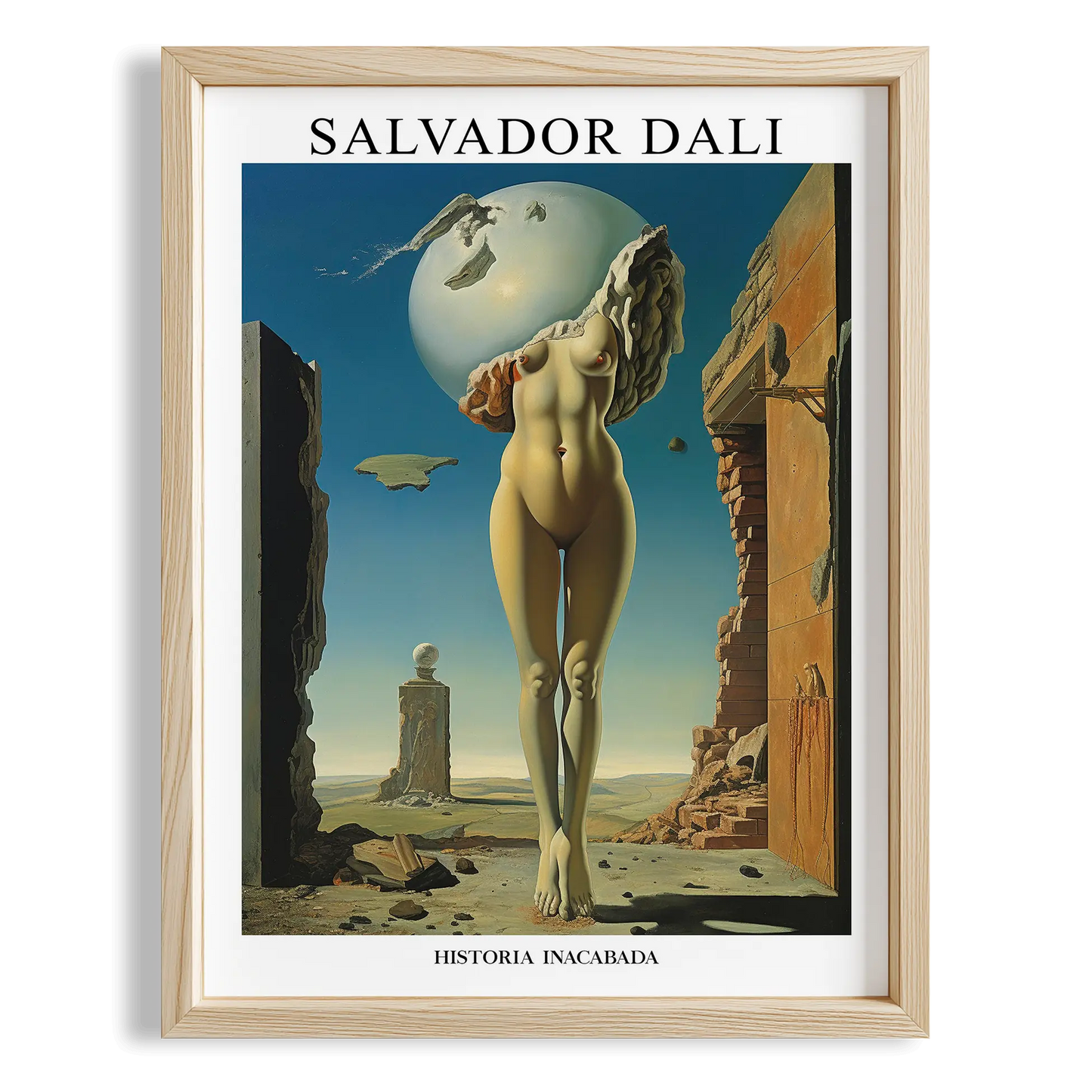 Uzun Bacaklı Fil - Salvador Dali Ahşap Duvar Tablosu