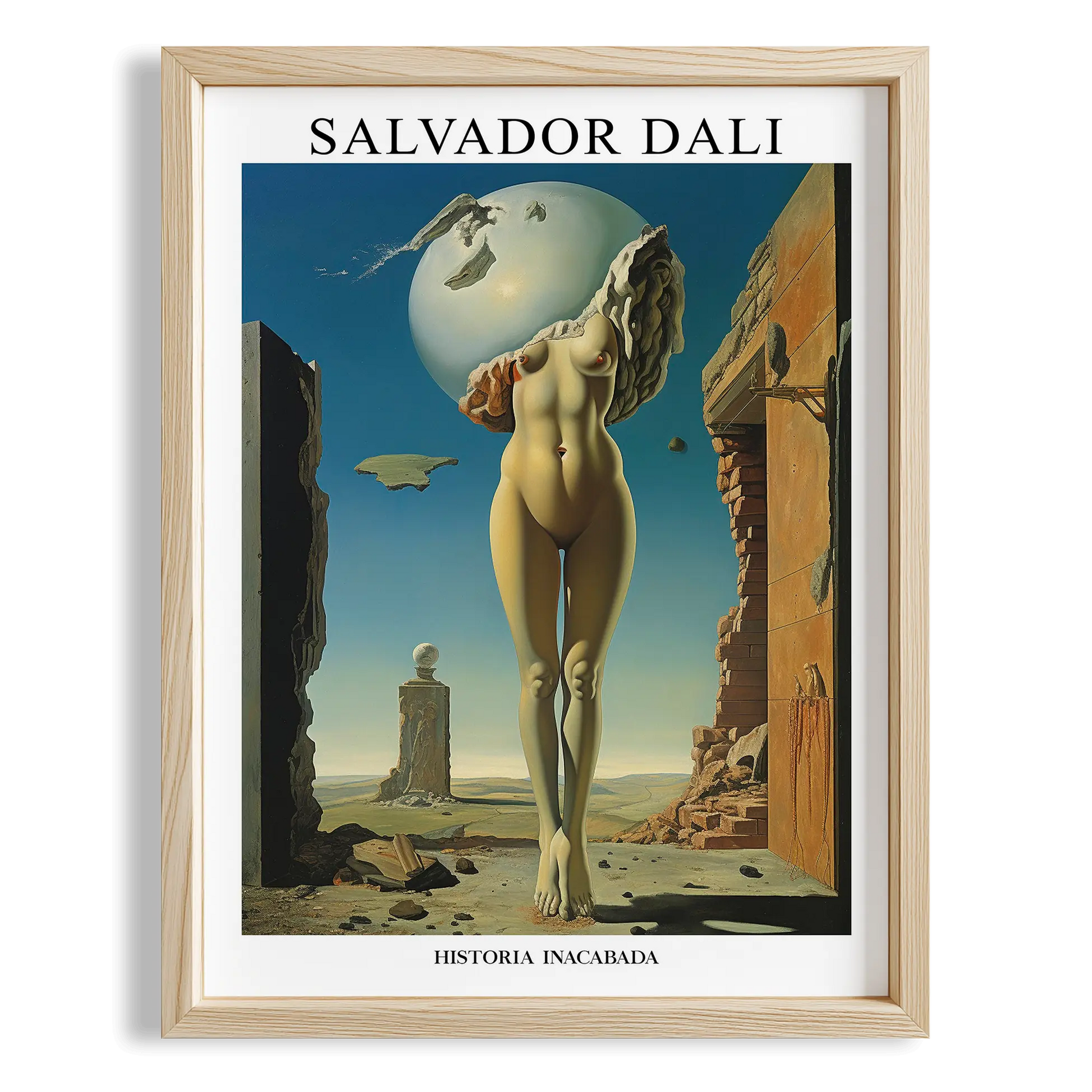 Uzun Bacaklı Fil - Salvador Dali Ahşap Duvar Tablosu