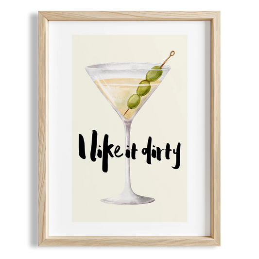 I like it dirty Tipografi Mutfak Duvar Tablosu