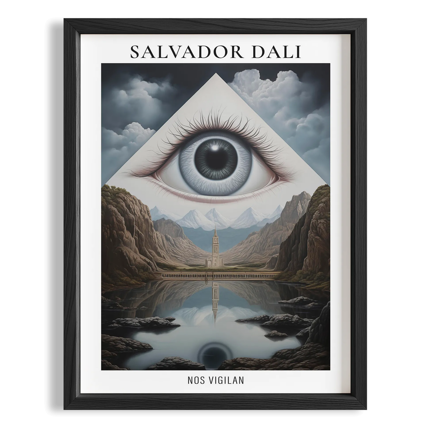 Her Şeyi Gören Göz - Salvador Dali Ahşap Duvar Tablosu