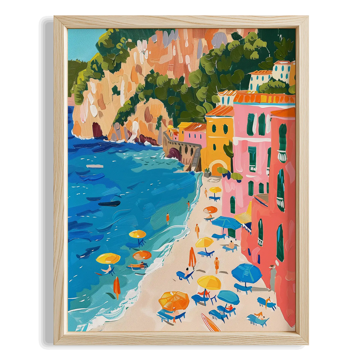 Amalfi Plajı Akdeniz İtalya Koleksiyonu Mutfak Duvar Tablosu