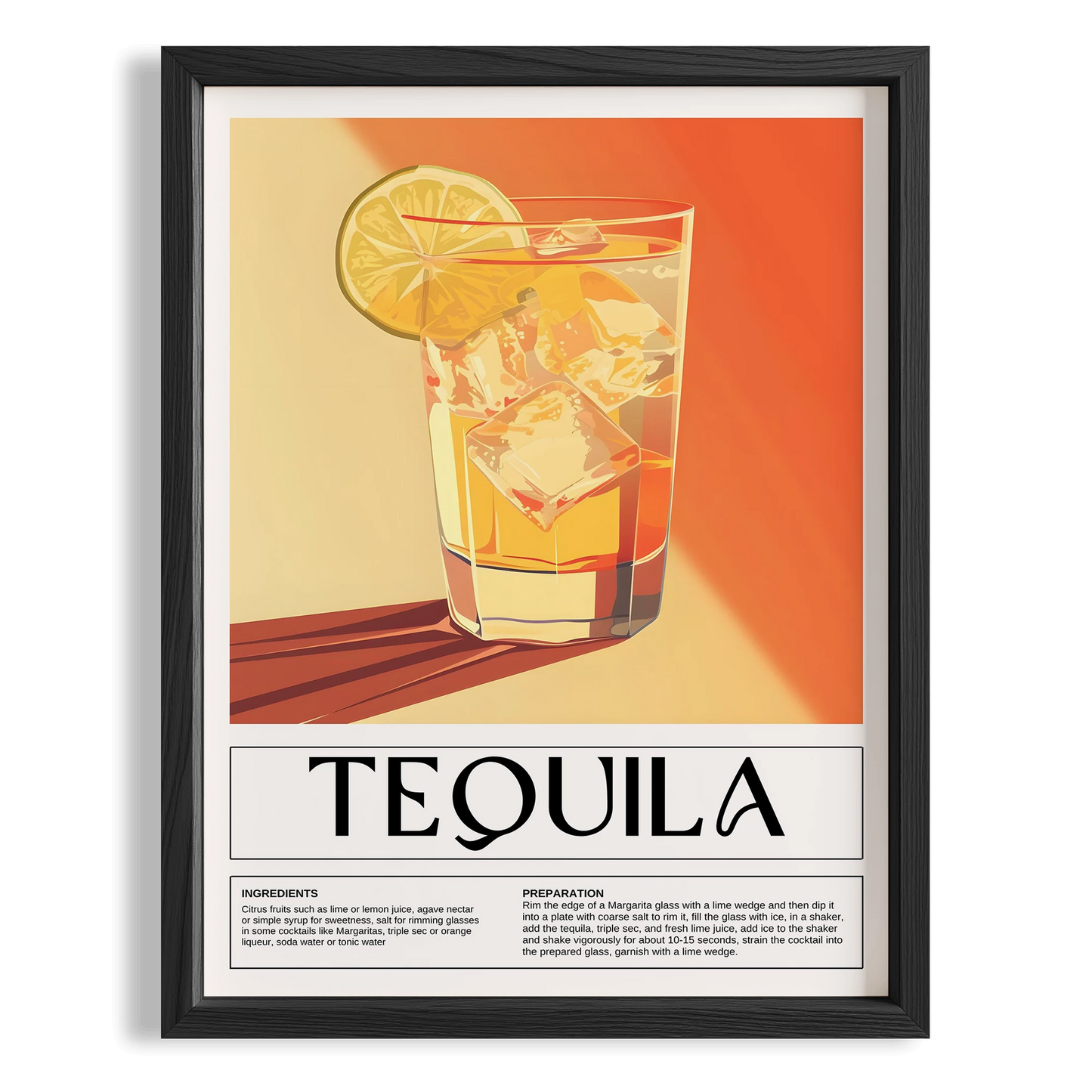 Tequila Temalı Mutfak Duvar Tablosu