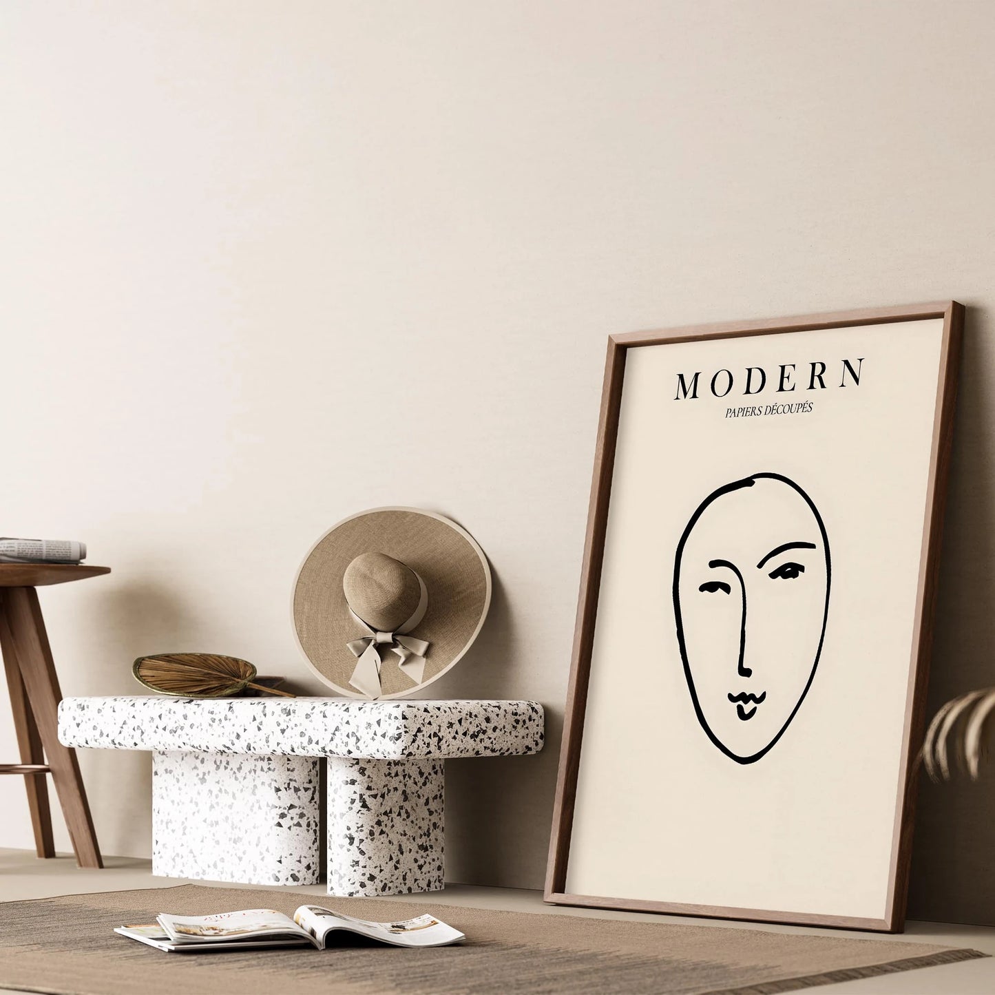 Matisse Kağıt Kesimleri Minimalist Çizgi Sanatı Soyut Figuratif I Duvar Tablosu