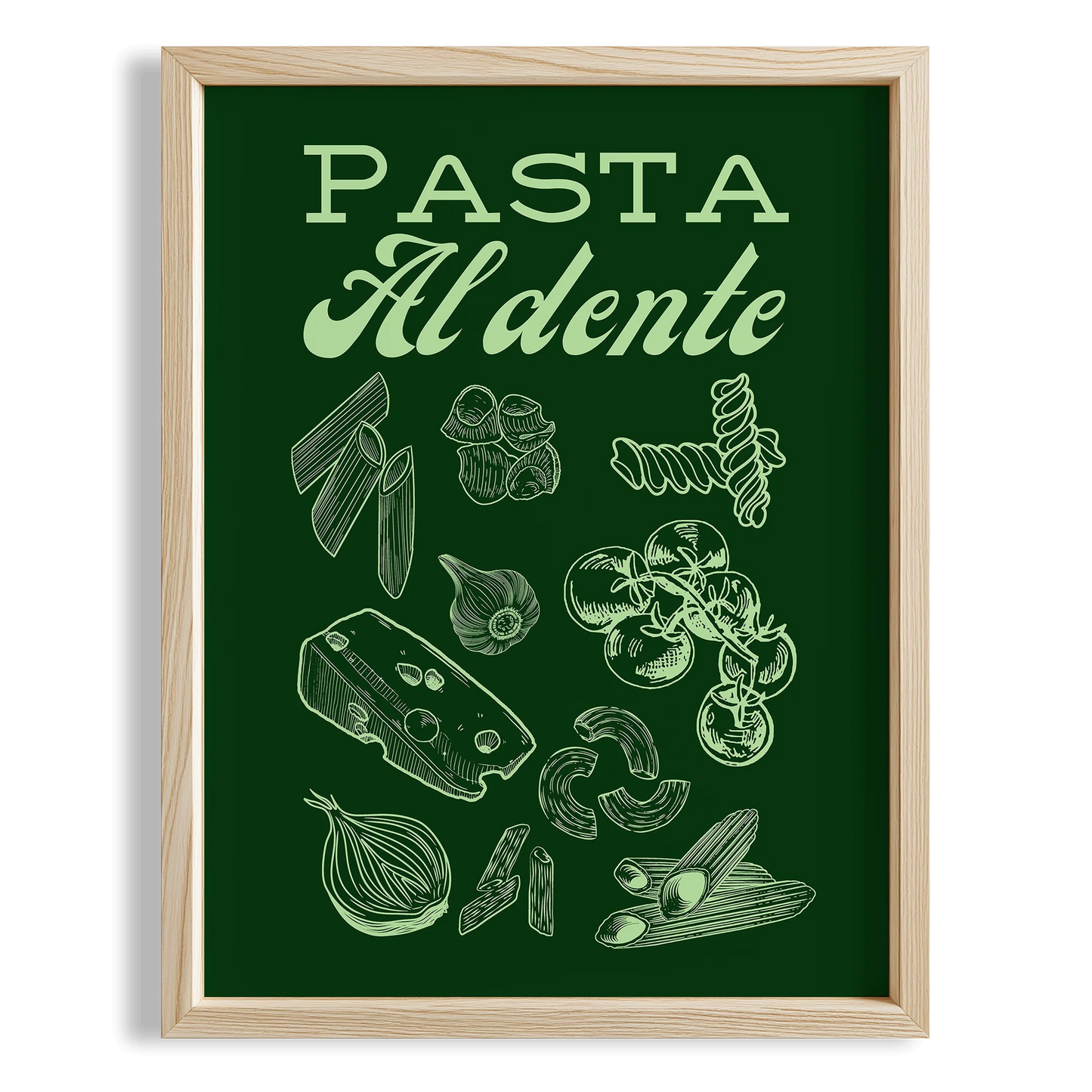 Pasta Al Dente Akdeniz İtalya Koleksiyonu Mutfak Duvar Tablosu