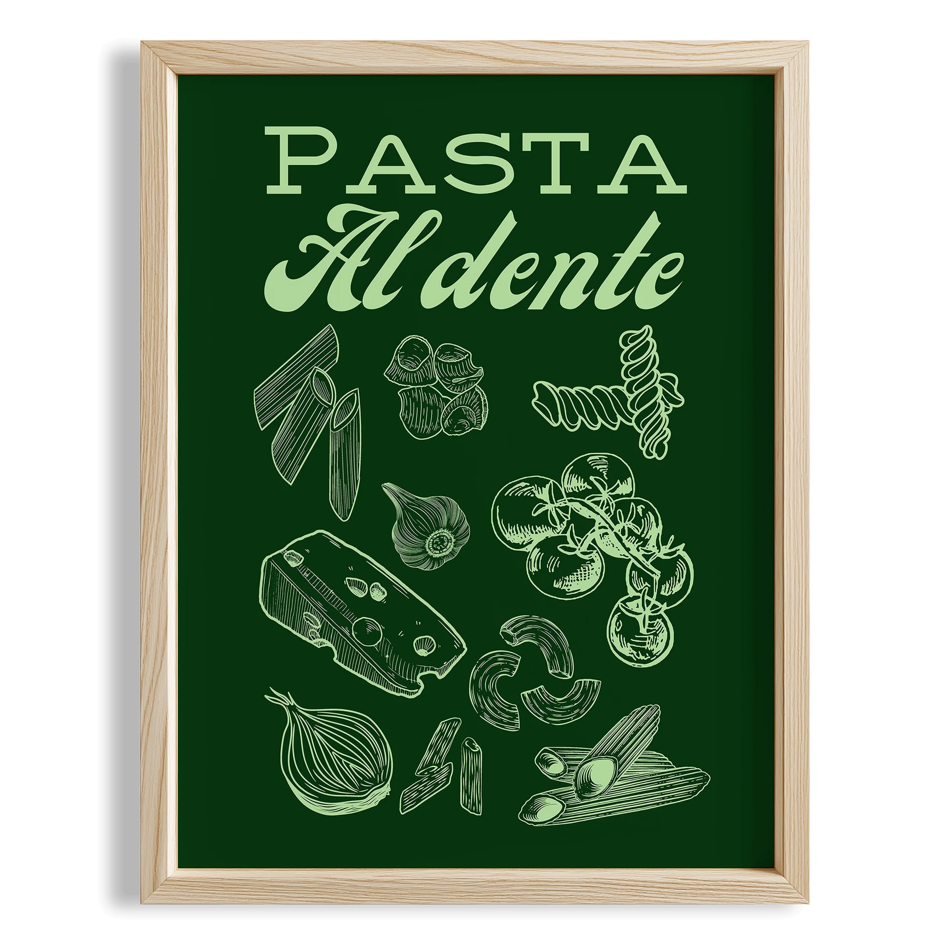 Pasta Al Dente Akdeniz İtalya Koleksiyonu Mutfak Duvar Tablosu