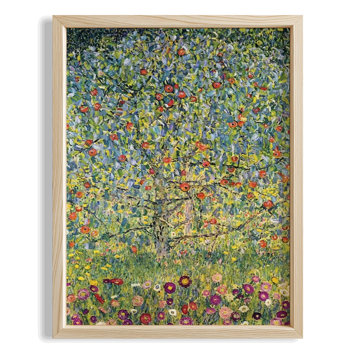 Çiçekli Çayır - Gustav Klimt Ahşap Duvar Tablosu