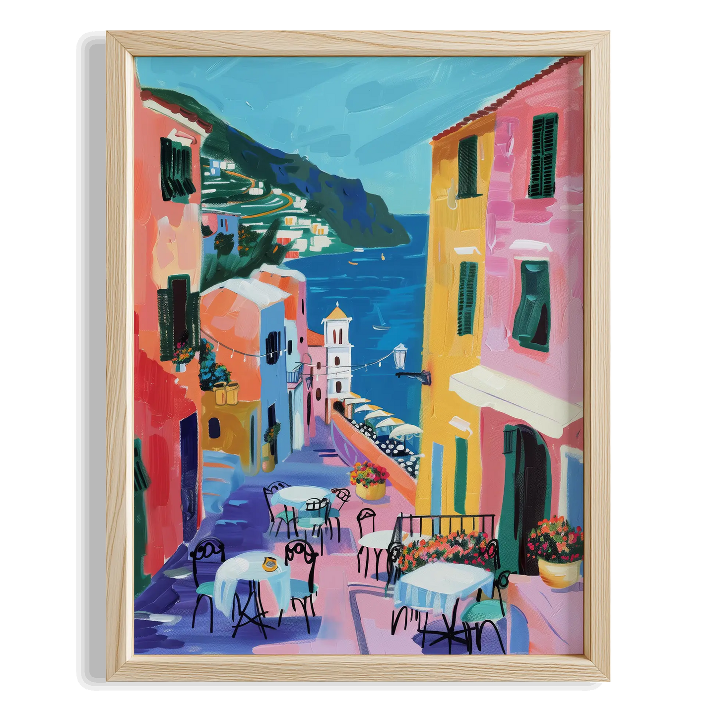 Amalfi Sokakları Akdeniz İtalya Koleksiyonu Mutfak Duvar Tablosu II