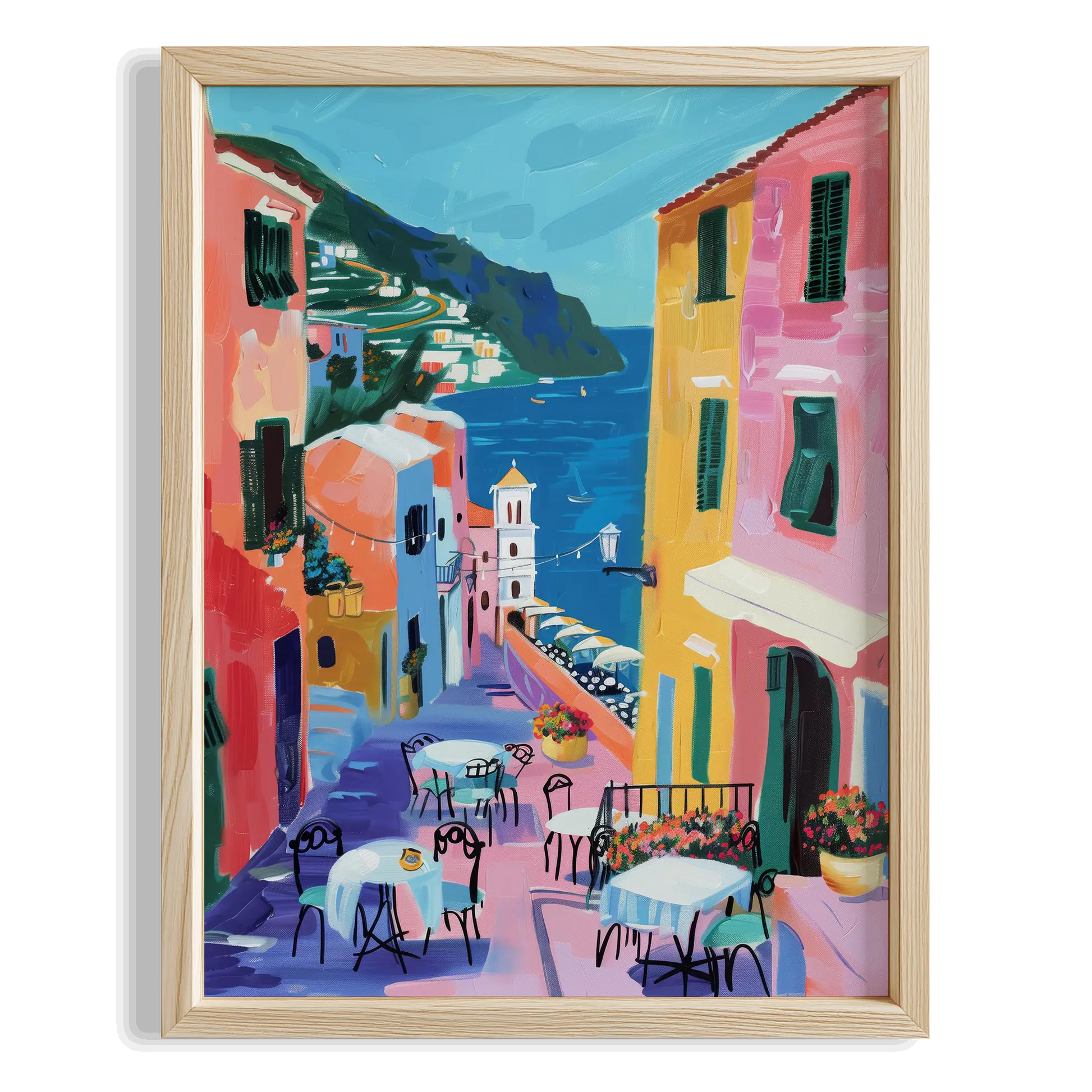 Amalfi Sokakları Akdeniz İtalya Koleksiyonu Mutfak Duvar Tablosu II