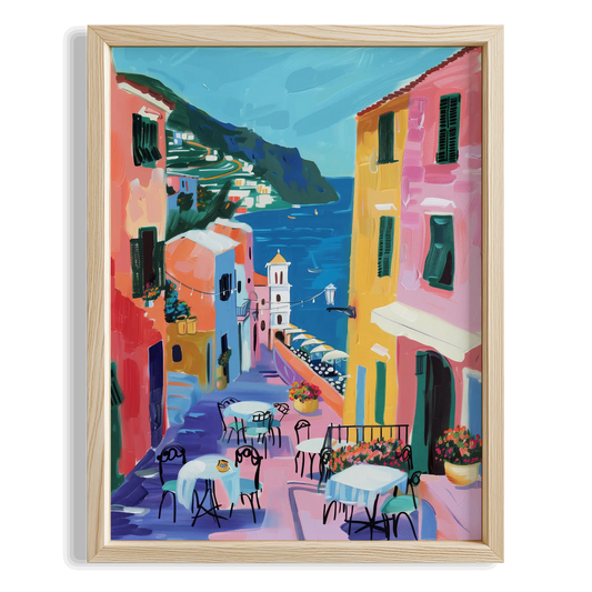 Amalfi Sokakları Akdeniz İtalya Koleksiyonu Mutfak Duvar Tablosu II