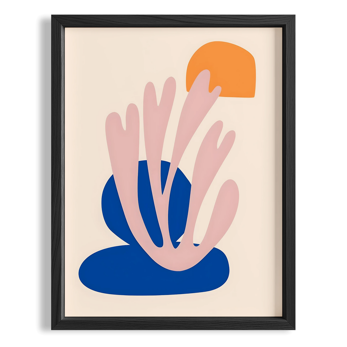Matisse Kağıt Kesimleri Abstract Serisi Renkli Soyut Formlar II Duvar Tablosu