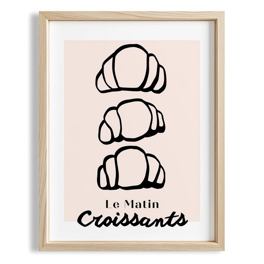 Le Matin Croissants Fransız Sabah Koleksiyonu Mutfak Duvar Tablosu III