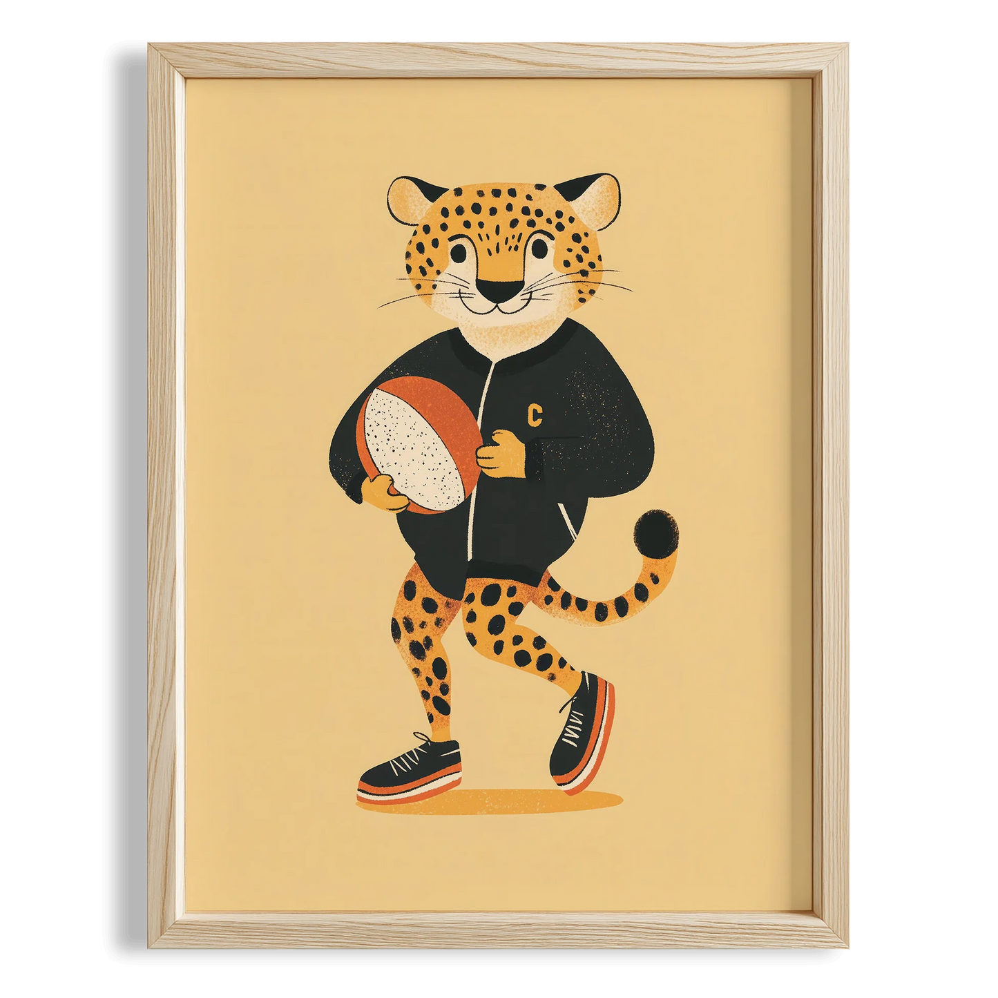 Sporcu Leopar - Krem Fon