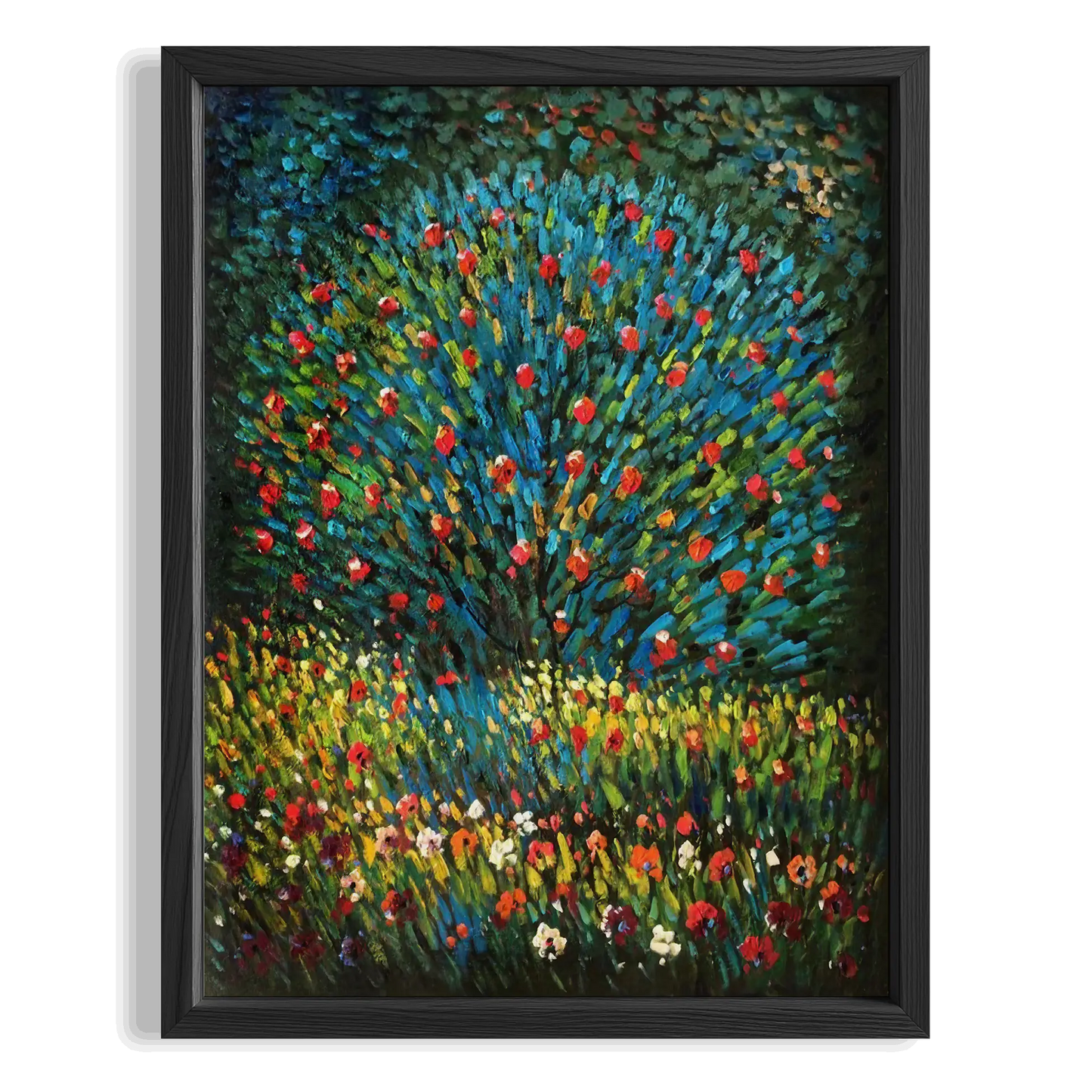Çiçekli Çayır - Gustav Klimt Ahşap Duvar Tablosu