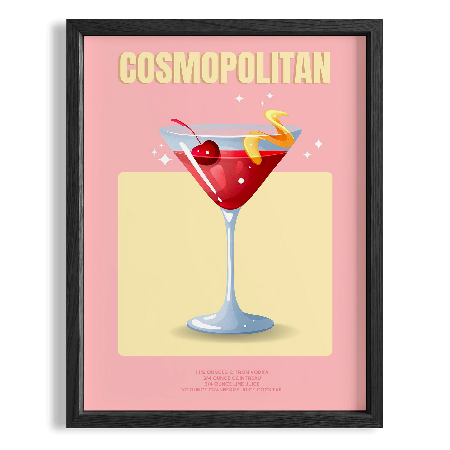 Cosmopolitan Kokteyli Mutfak Duvar Tablosu