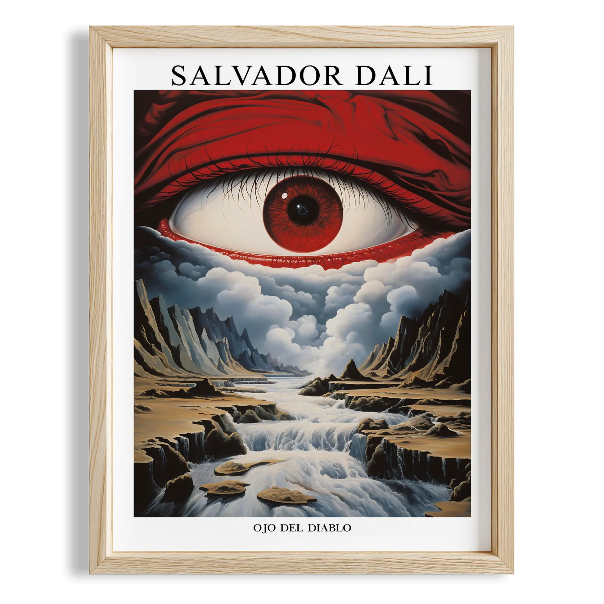 Kızıl Göz - Salvador Dali Ahşap Duvar Tablosu