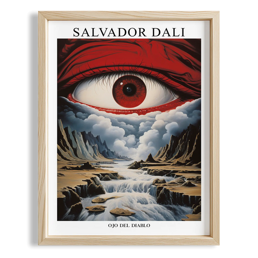 Kızıl Göz - Salvador Dali Ahşap Duvar Tablosu