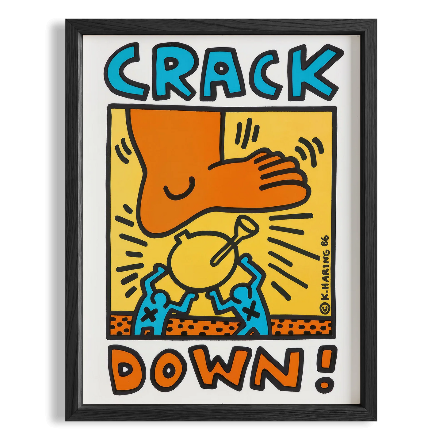 Çatla! - Keith Haring Ahşap Duvar Tablosu