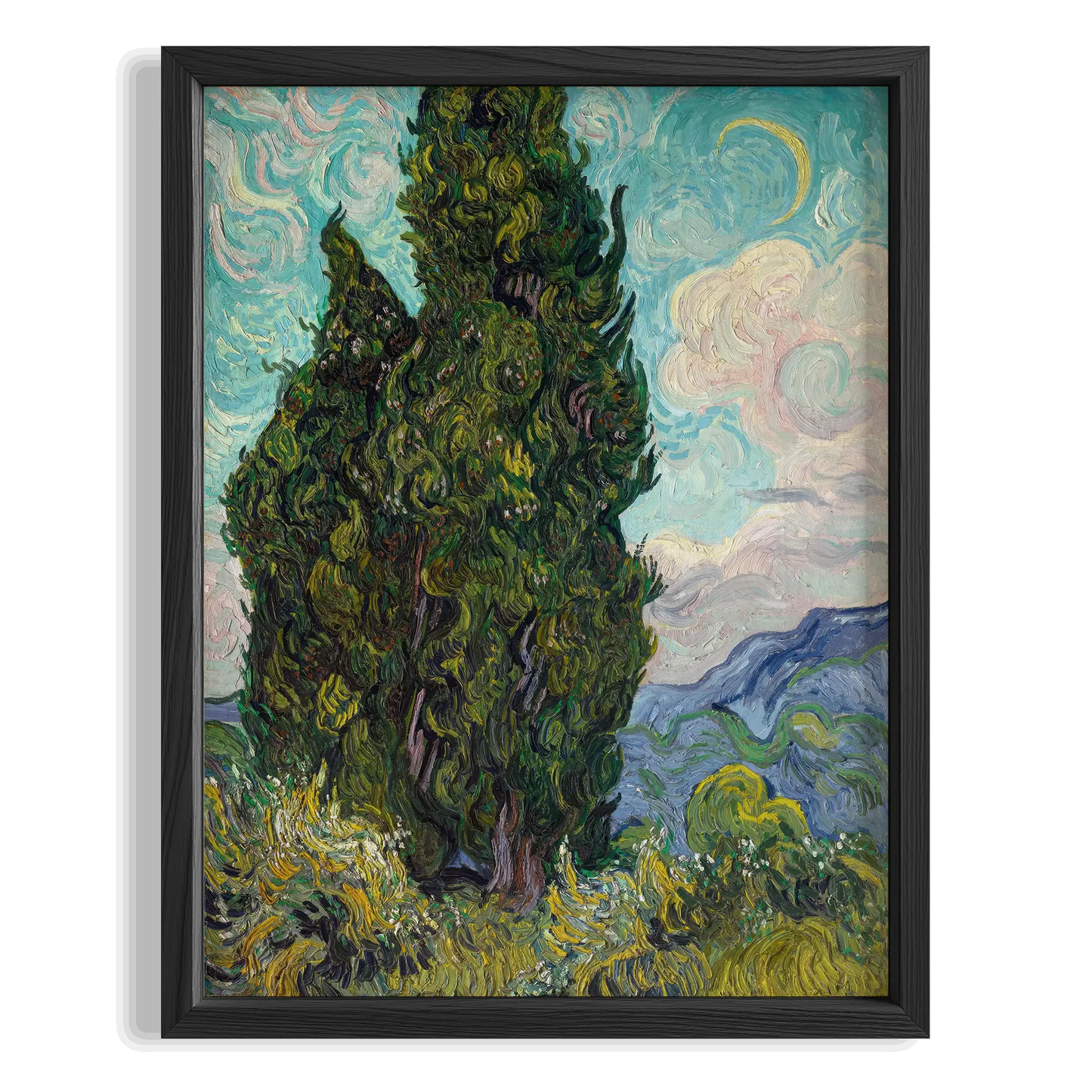 Servi Ağaçları - Vincent Van Gogh Ahşap Duvar Tablosu