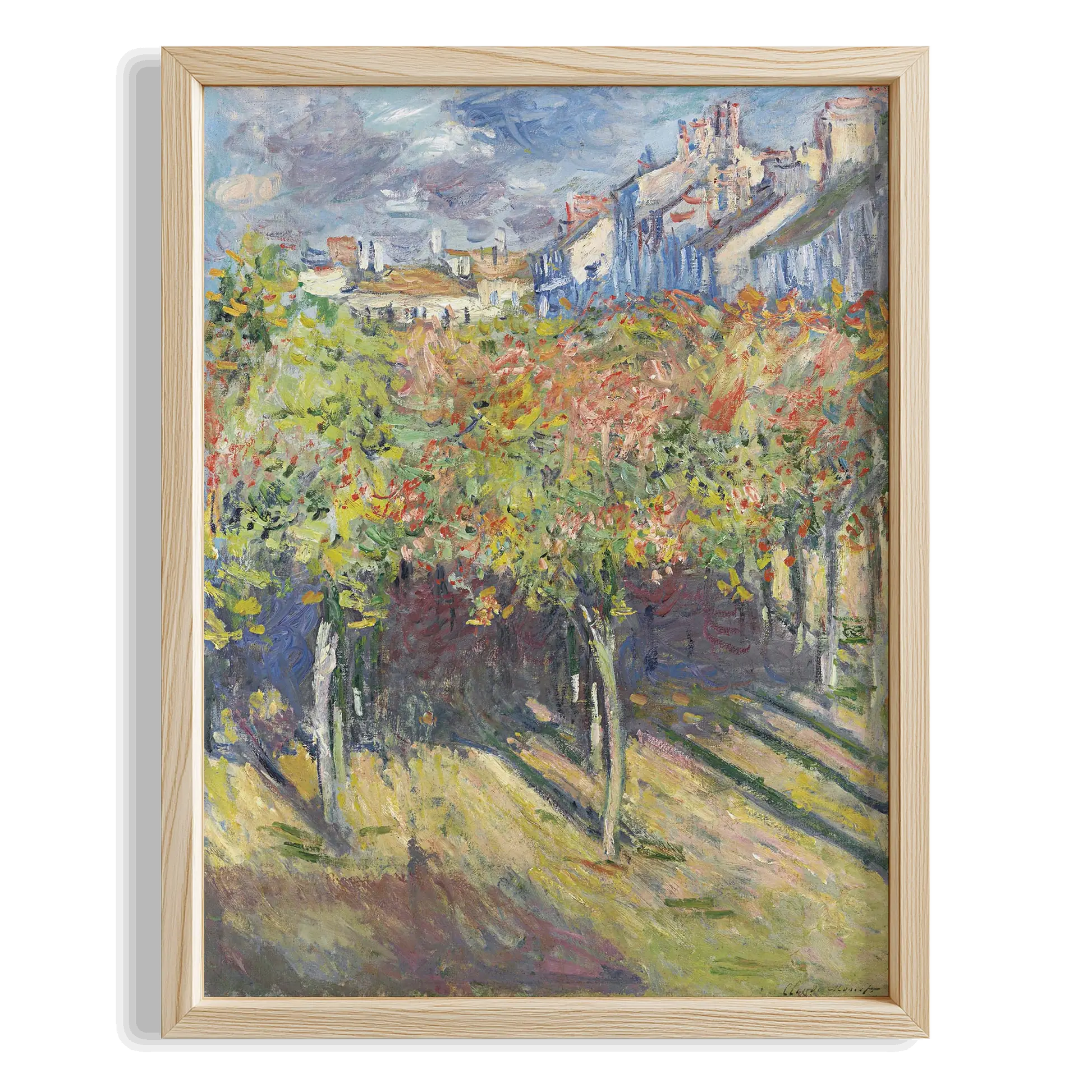 Sonbahar Bağı - Claude Monet Ahşap Duvar Tablosu
