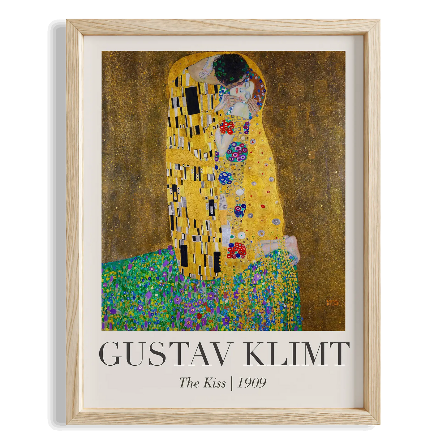 Öpücük - Gustav Klimt Ahşap Duvar Tablosu