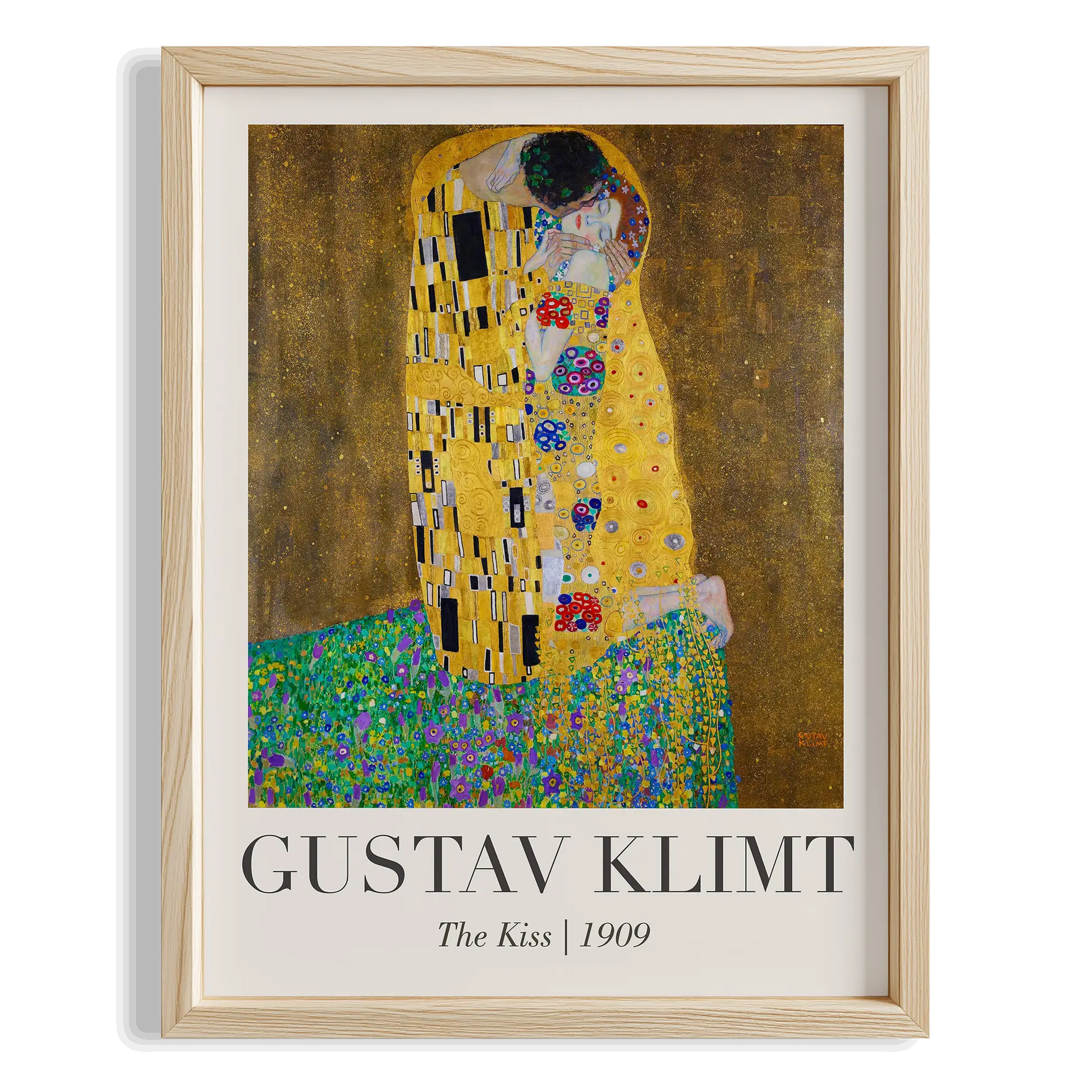 Öpücük - Gustav Klimt Ahşap Duvar Tablosu