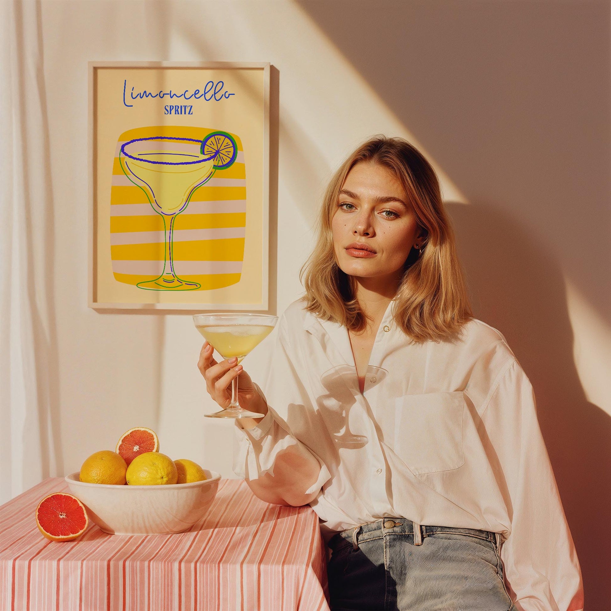 Limoncello Spritz Kokteyller Mutfak Duvar Tablosu