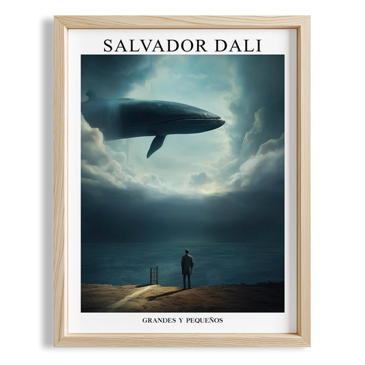 Gökten Gelen Balık - Salvador Dali Ahşap Duvar Tablosu