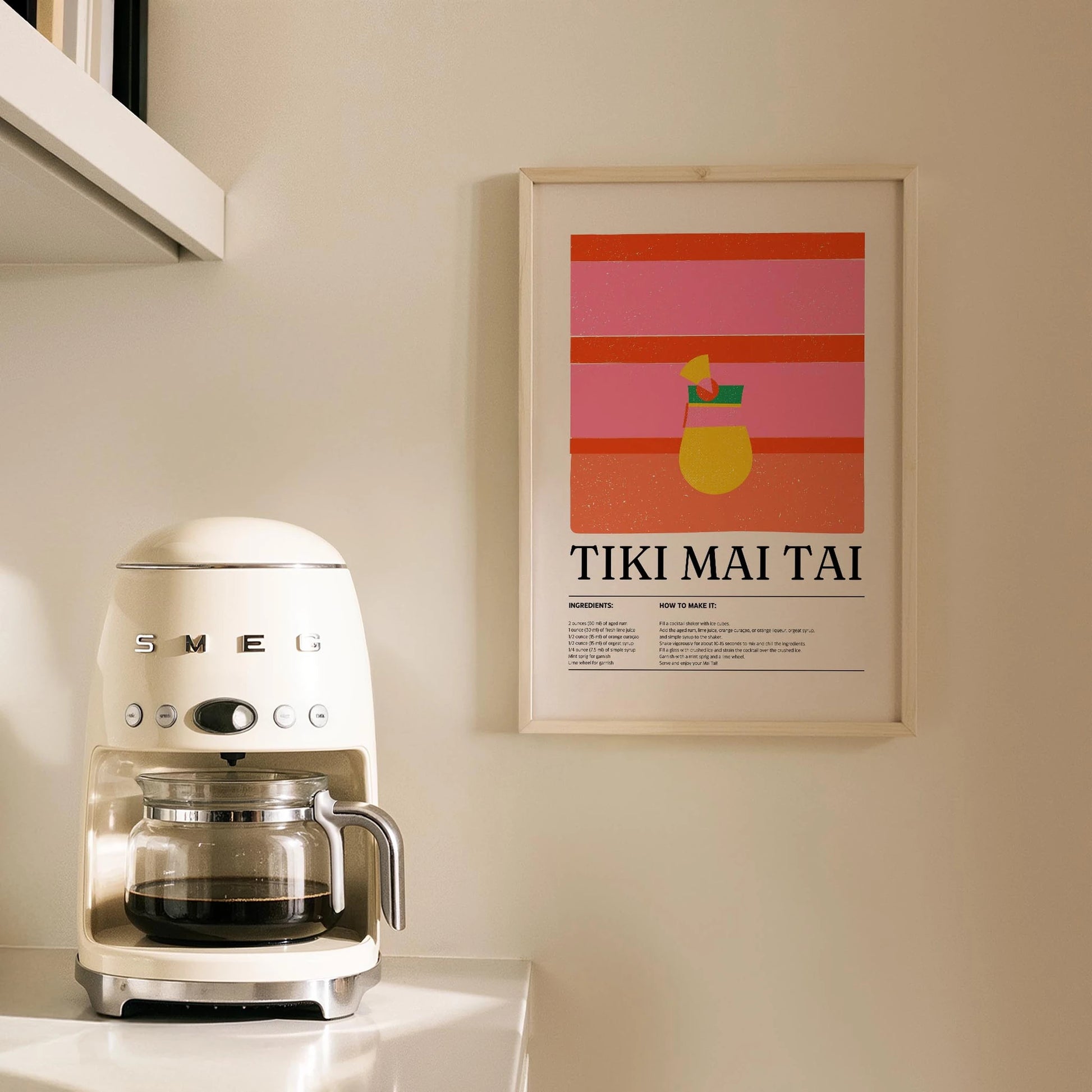 Tiki Mai Tai Kokteyl Tarifi Mutfak Duvar Tablosu