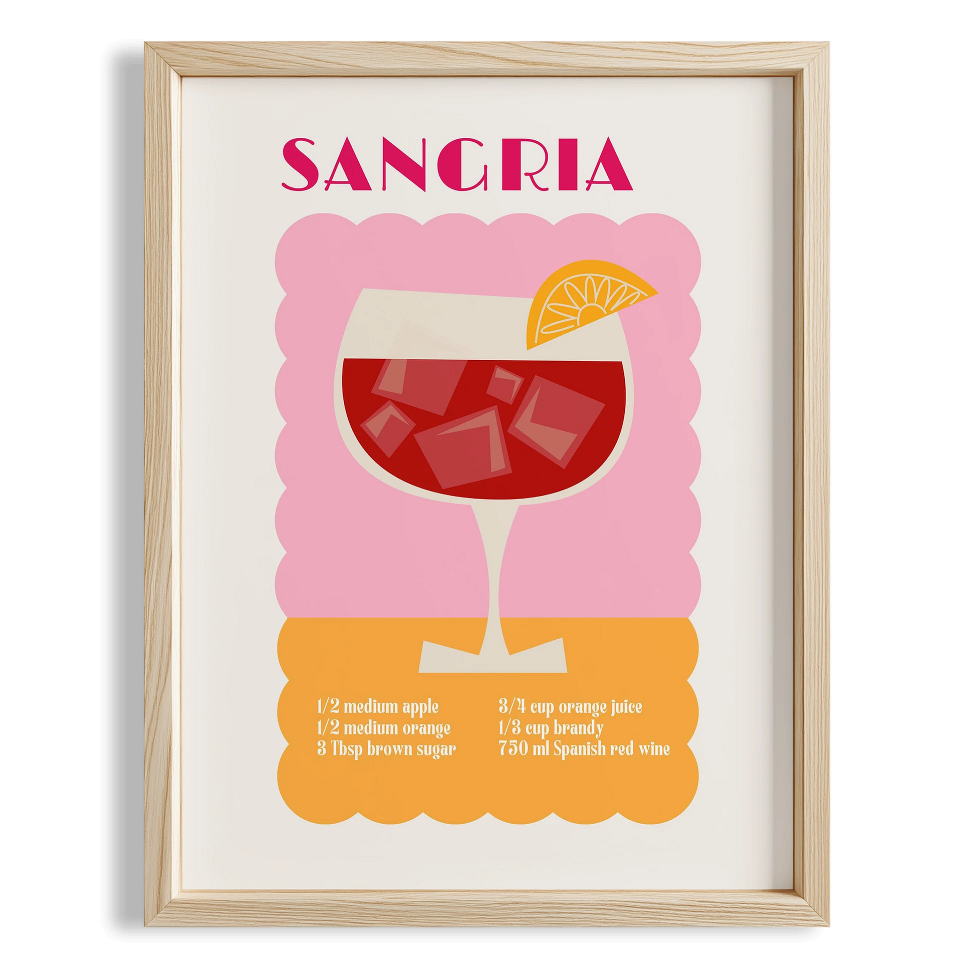 Sangria Akdeniz Kokteyller Mutfak Duvar Tablosu