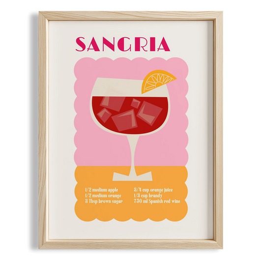 Sangria Akdeniz Kokteyller Mutfak Duvar Tablosu