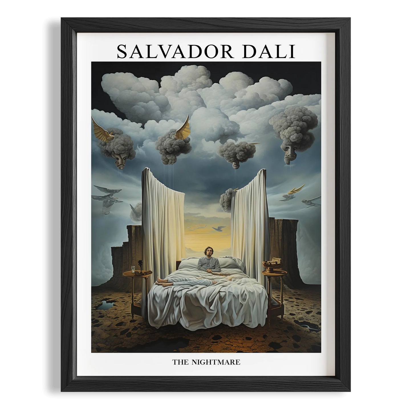 Bulutların Altında Oda - Salvador Dali Ahşap Duvar Tablosu