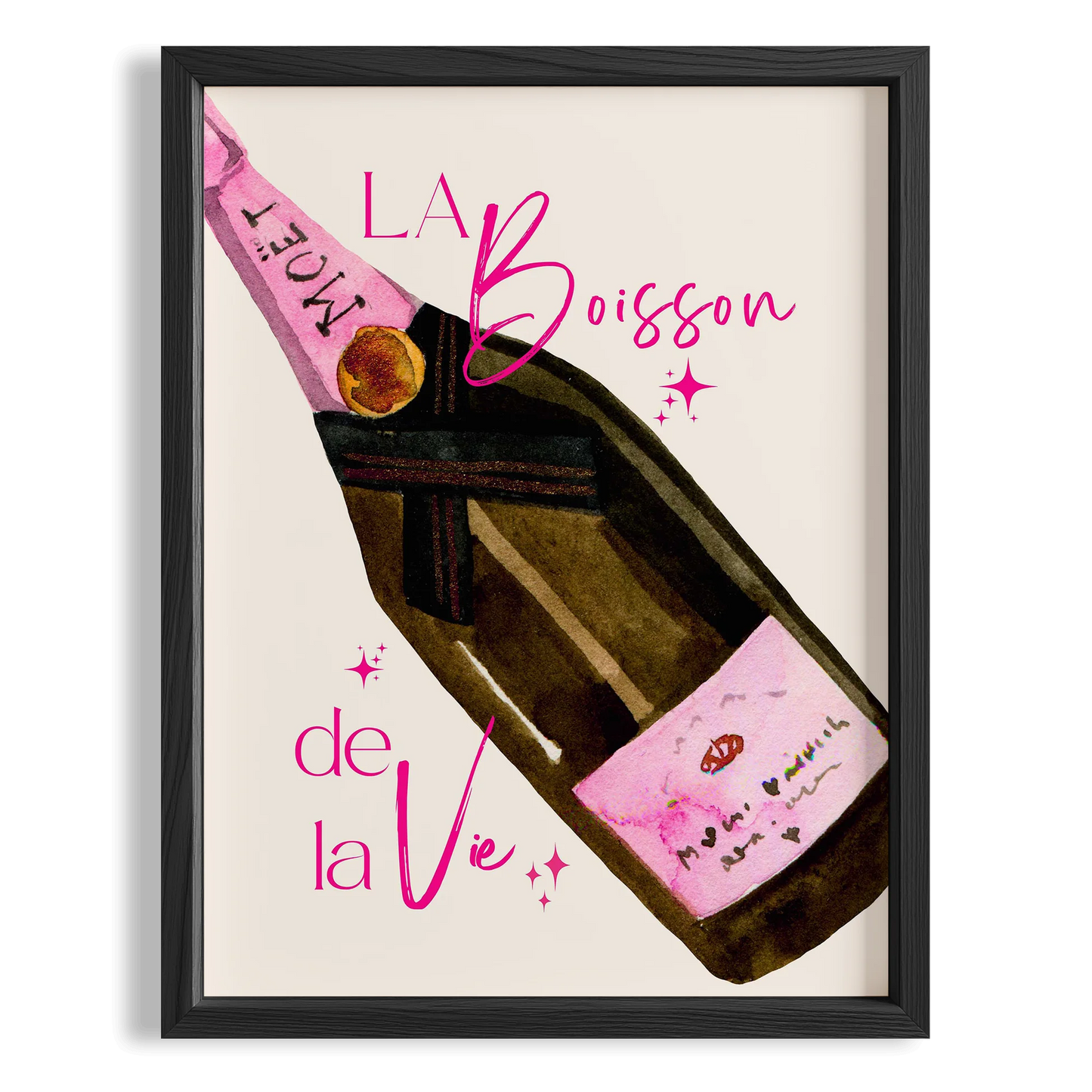 La Boisson de la Vie Şampanya Mutfak Duvar Tablosu