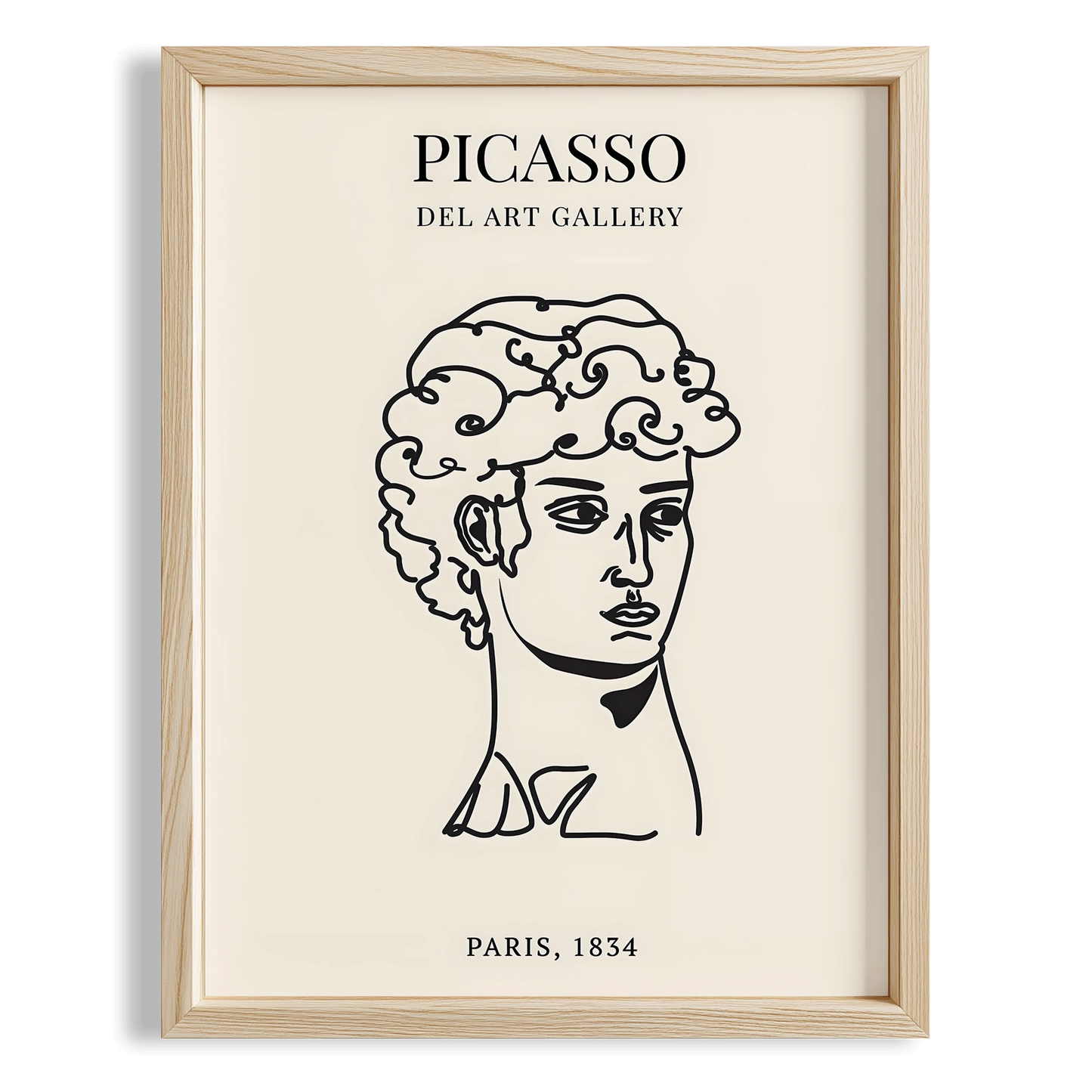 Matisse Kağıt Kesimleri Picasso Minimalist Çizgi Sanatı Michelangelo I Duvar Tablosu