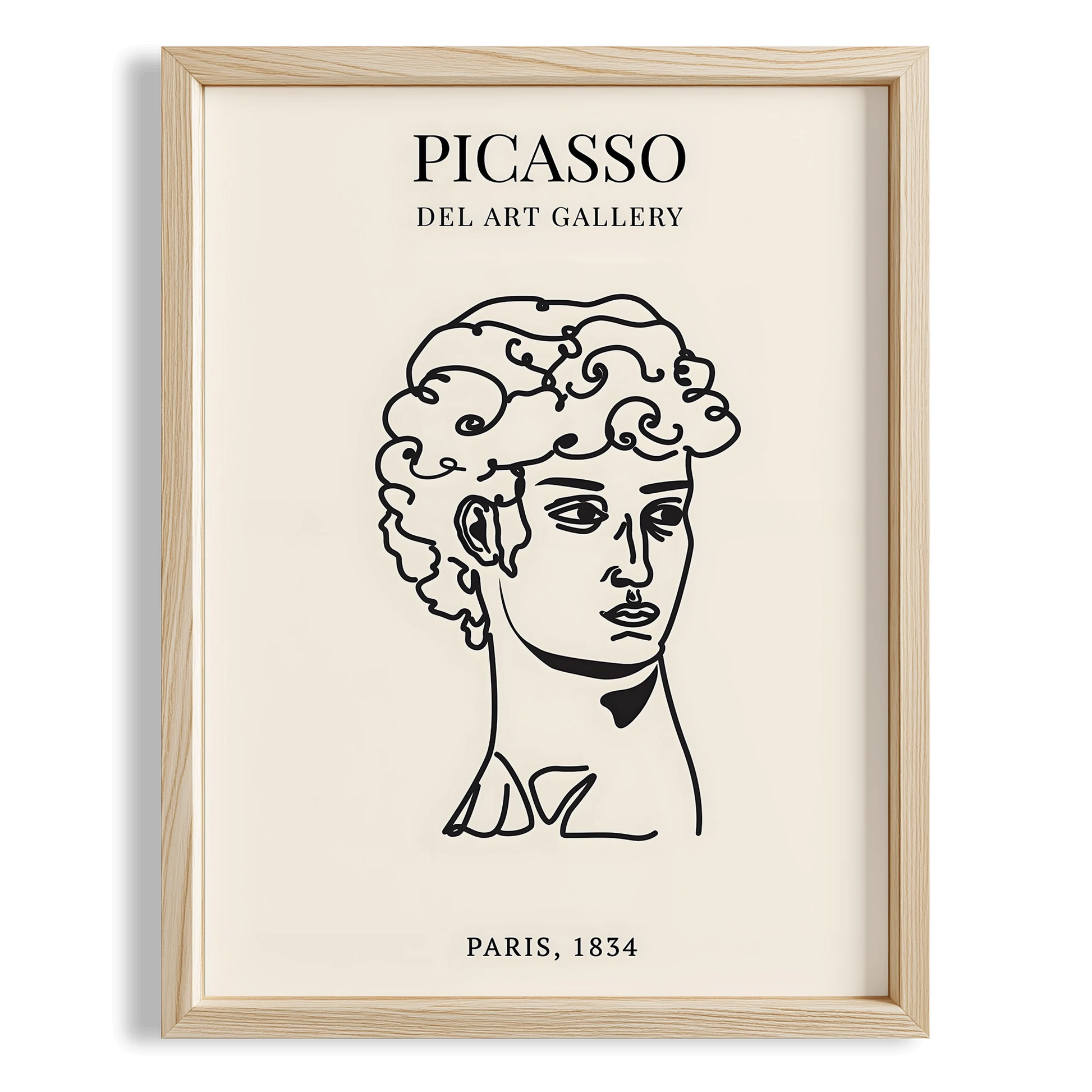 Matisse Kağıt Kesimleri Picasso Minimalist Çizgi Sanatı Michelangelo I Duvar Tablosu