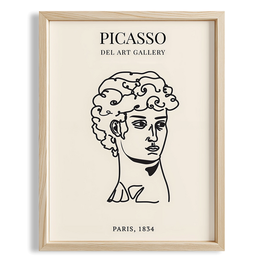 Matisse Kağıt Kesimleri Picasso Minimalist Çizgi Sanatı Michelangelo I Duvar Tablosu