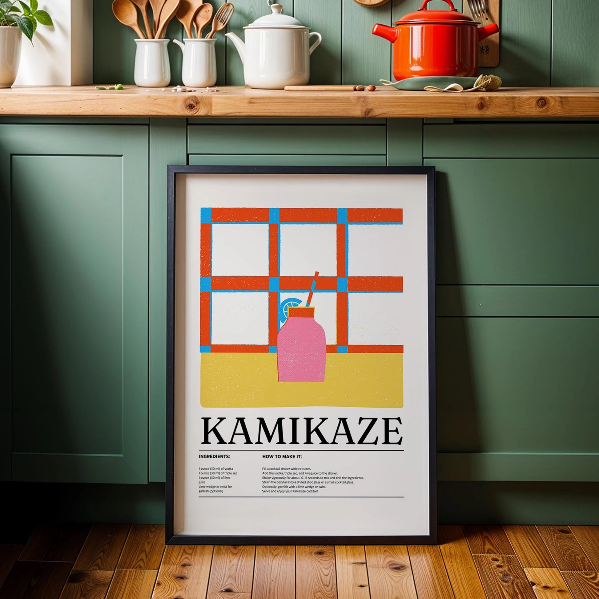 Kamikaze Kokteyl Tarifi Mutfak Duvar Tablosu