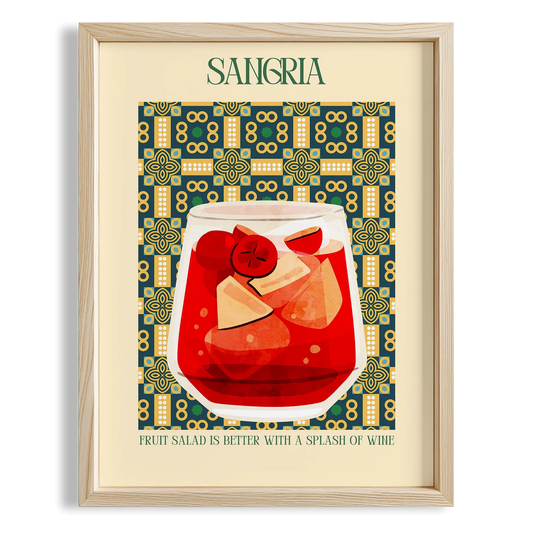 Sangria Seramik Desen I Akdeniz İspanya Koleksiyonu Mutfak Duvar Tablosu