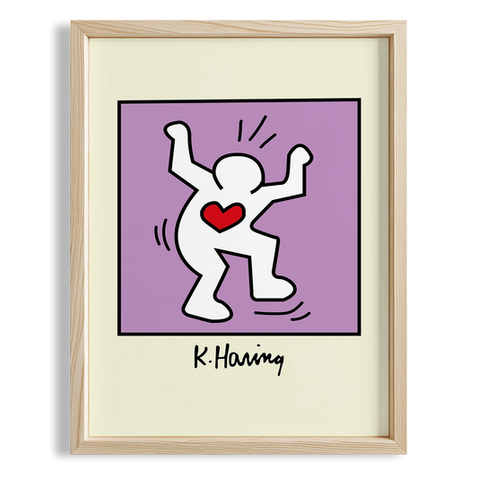 Kalpli Dansçı - Keith Haring Ahşap Duvar Tablosu