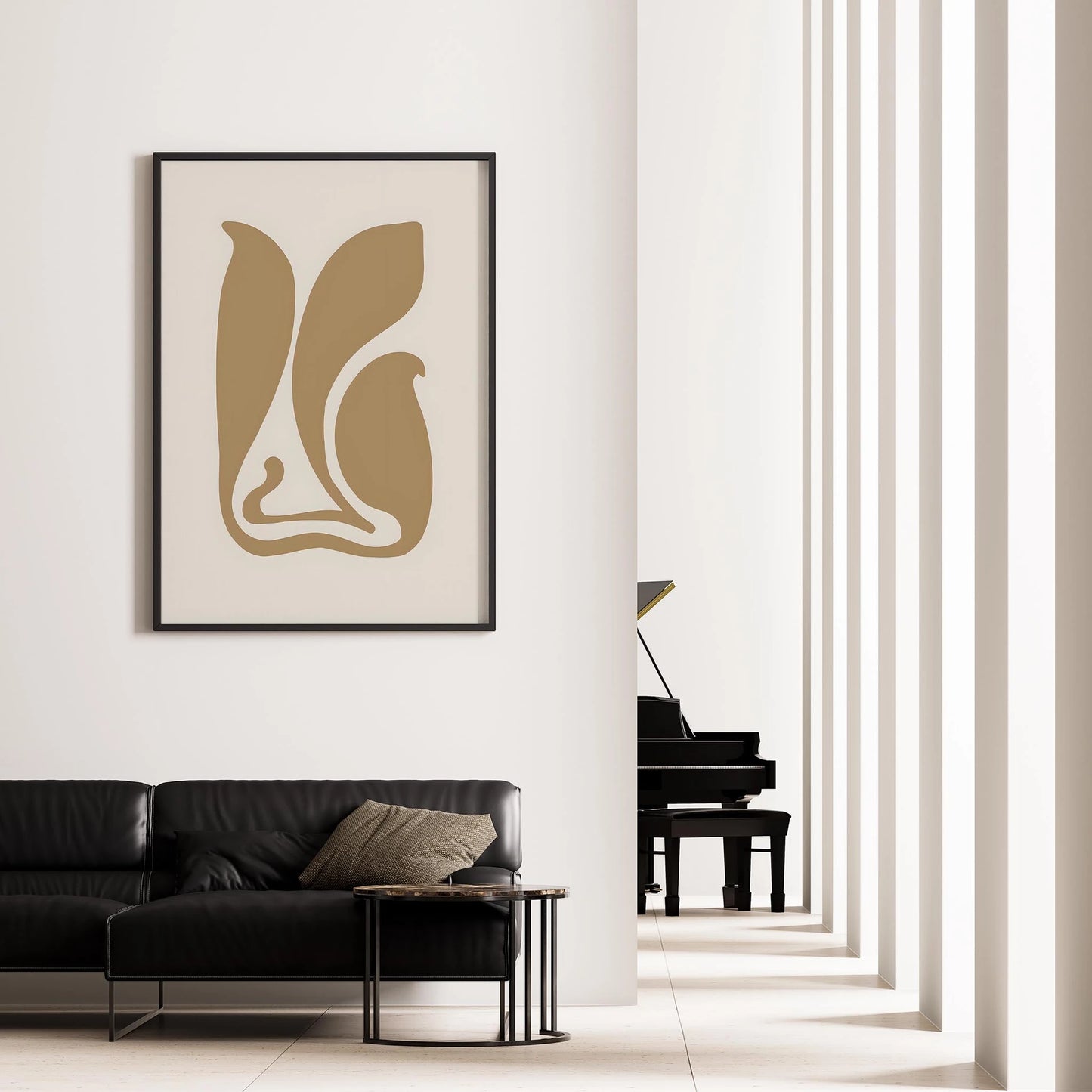 Matisse Kağıt Kesimleri Serisi Minimalist Soyut Yaprak Dansı II Duvar Tablosu