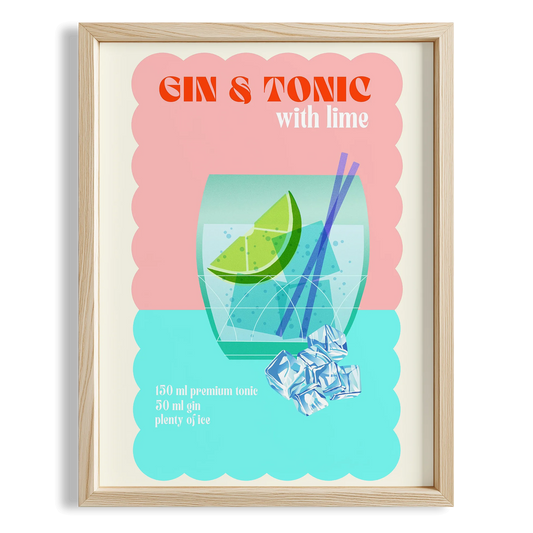 Gin Tonic Kokteyller Mutfak Duvar Tablosu