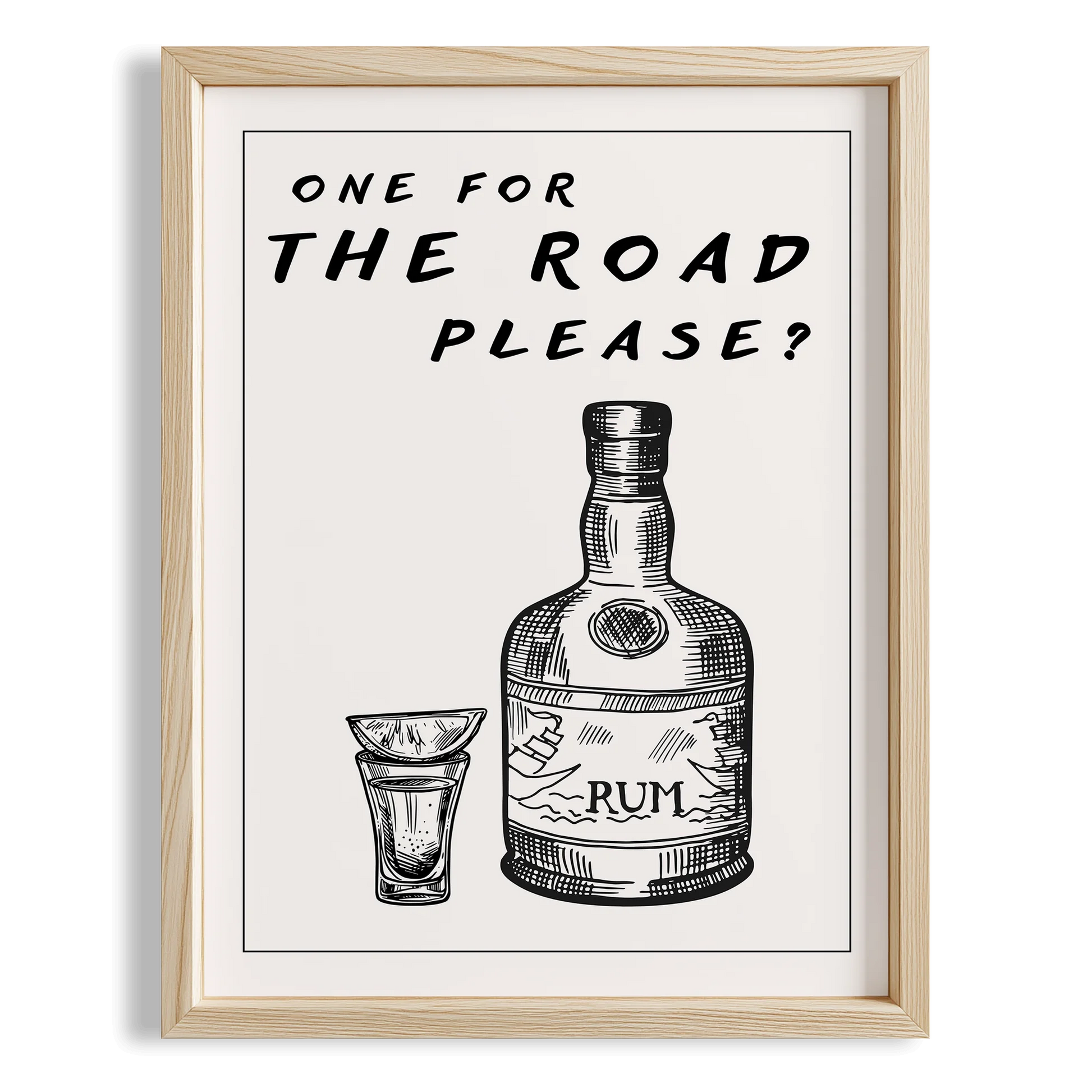 One for the Road Tipografik Mutfak Duvar Tablosu