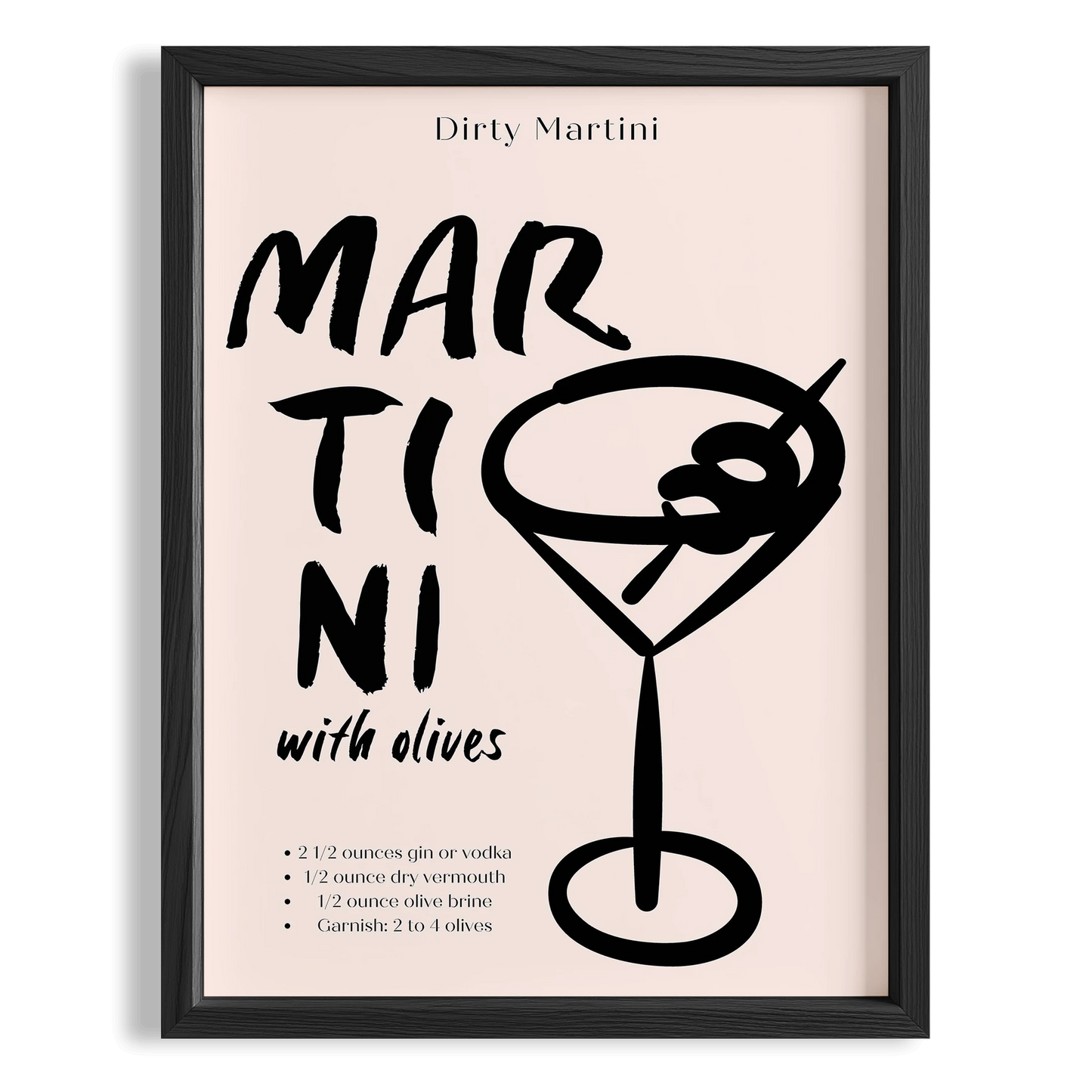Martini Kokteyller Mutfak Duvar Tablosu II