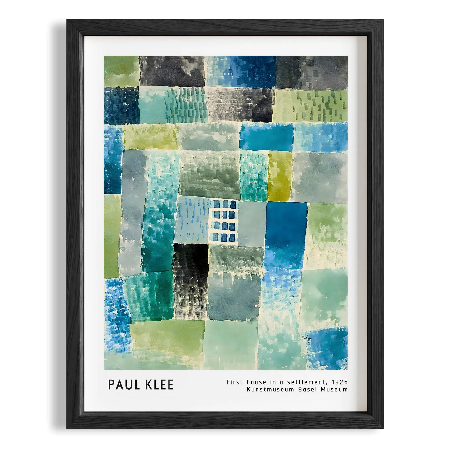 Paul Klee Yerleşimdeki İlk Ev 1926 Suluboya I Duvar Tablosu