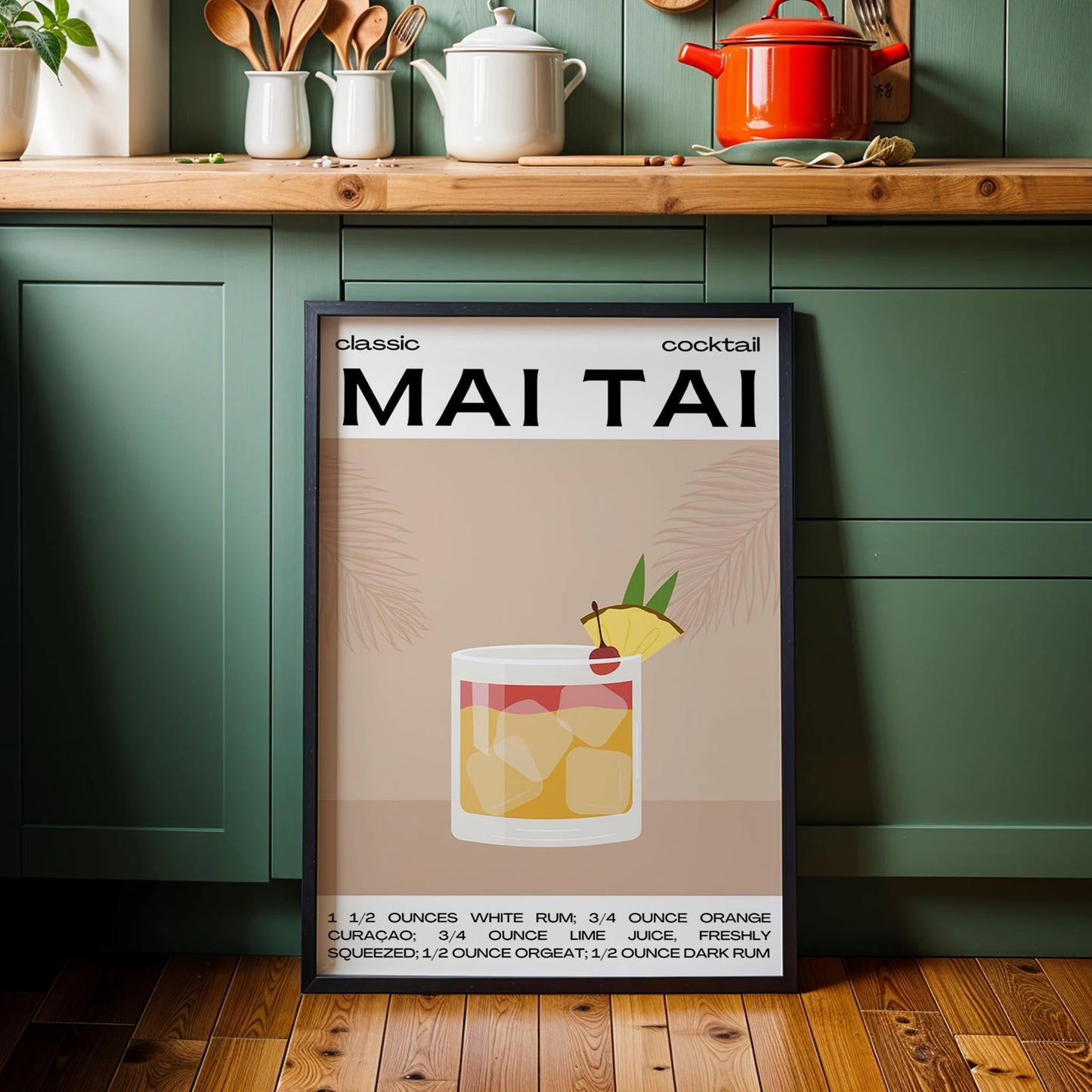 Mai Tai Kokteyl Tarifi Mutfak Duvar Tablosu