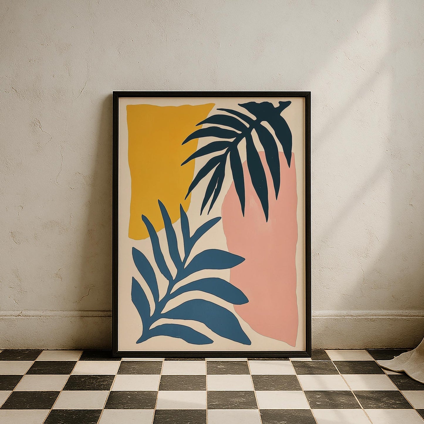 Palmiye Yaprakları Minimal Tropikal - Duvar Tablosu
